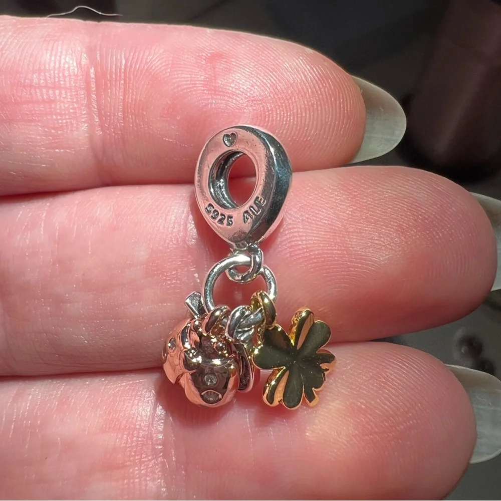 Clover, Ladybug & Horseshoe Dangle Charm